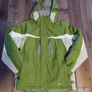 D2 Hooded Boys or Girls Kids Youth Winter Ski Snowboard‎ Jacket green Siz…